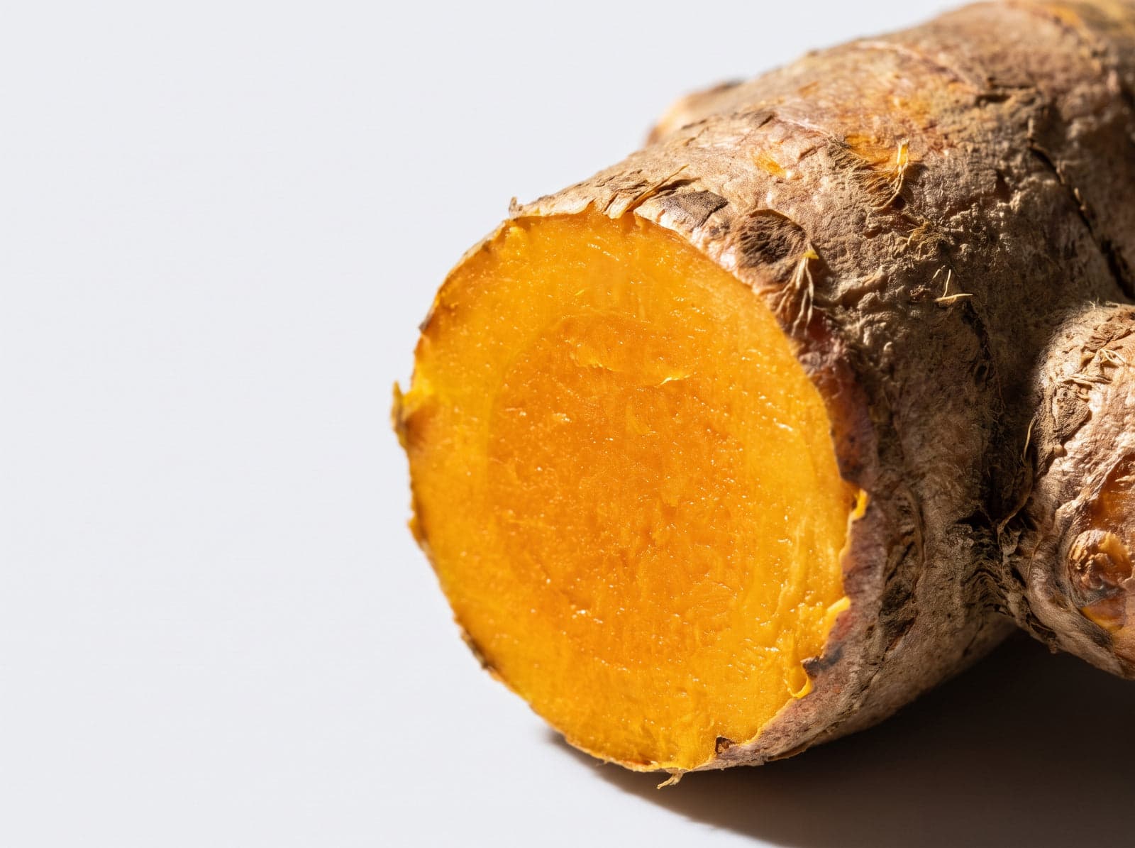 Sliced turmeric root